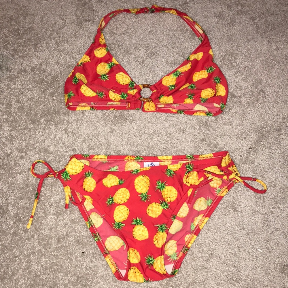 Red and Pineapple Bikini
